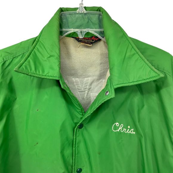 Pla-Jac by Dunbrooke Vtg Jacket Green Mehlville High School Sz Medium Chris USA - Picture 9 of 16